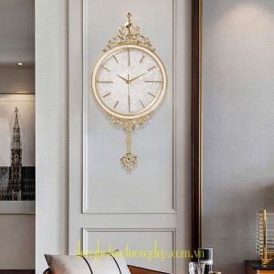 Đồng hồ treo tường decor kiến trúc sang trọng DHD19076