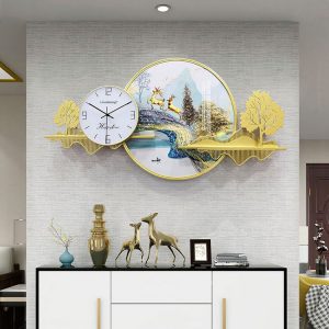 Đồng hồ treo tường trang trí dhd141 cho phòng khách đẹp